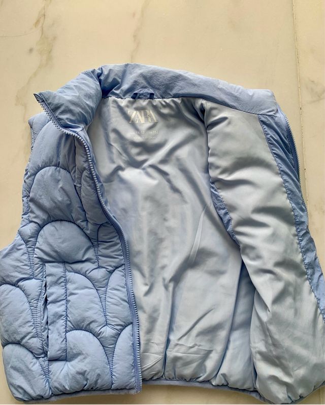 Chaleco acolchado Zara niña azul T.11-12