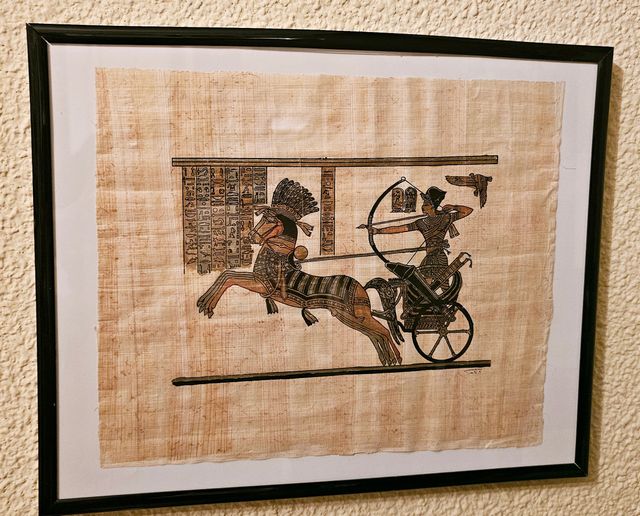 Papiro Egipcio enmarcado con cristal protector