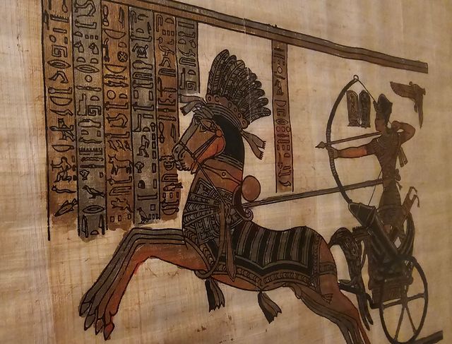 Papiro Egipcio enmarcado con cristal protector