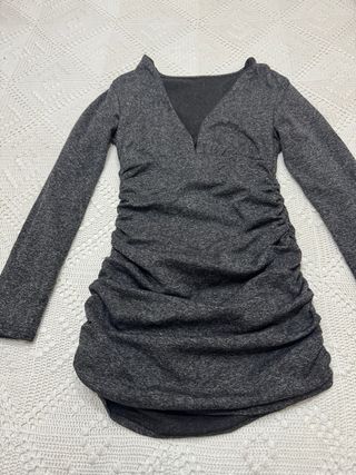 Vestido corto mujer manga larga