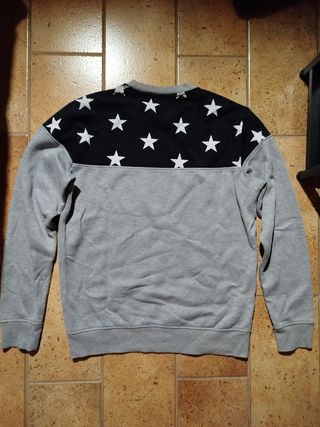 Felpa Terranova Stelle Nere e Grigie