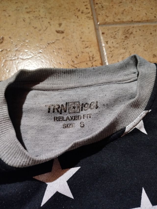 Felpa Terranova Stelle Nere e Grigie