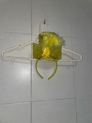 Tiara Carnaval Cartola Lentejuelas Doradas