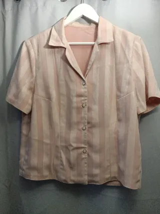 Blusa salmón forro manga corta tela suave