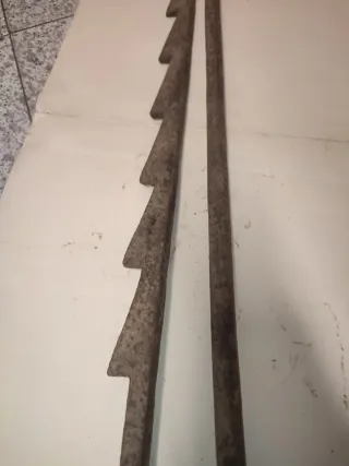 Antigua cremallera hierro chimenea barra olla leva