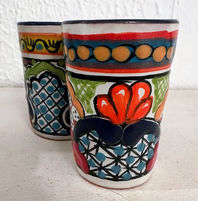 Set 2 Vasos Artesanales Mexicanos