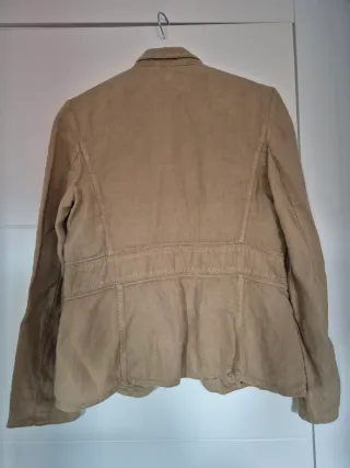 Americana mujer lino beige