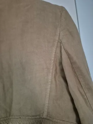 Americana mujer lino beige