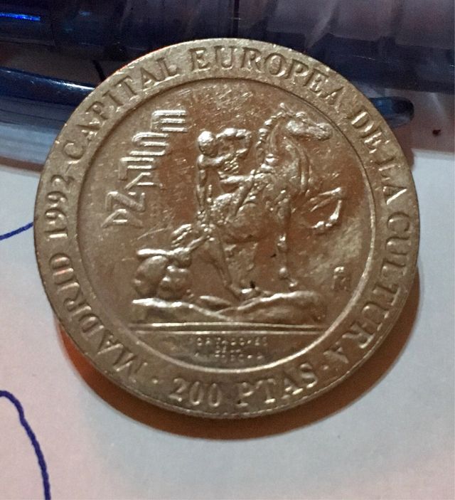 Moneda 200 Ptas. Juan Carlos I Rey de España 1992