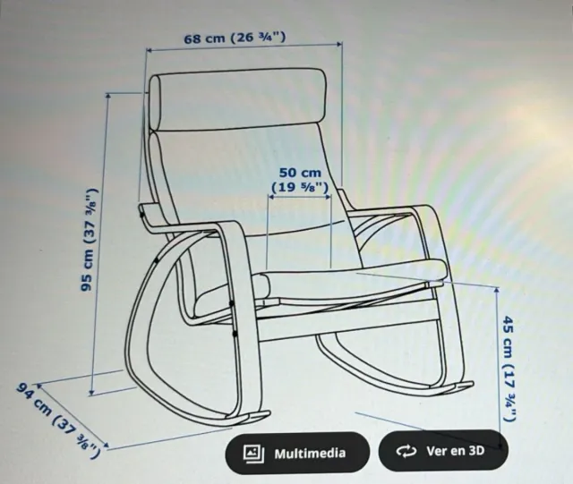 Butaca Ikea Beige Piel Beige Madera
