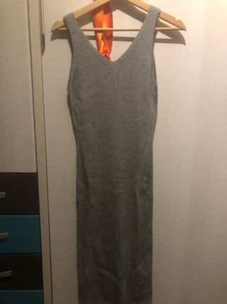 Conjunto punto vestido y chaqueta largo