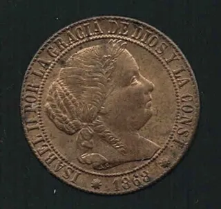 Moneda Isabel II 1868
