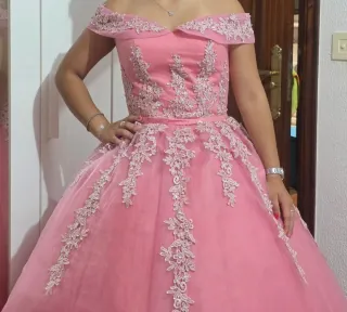 Vestido Quinceañera Rosa Nuevo Talla Única