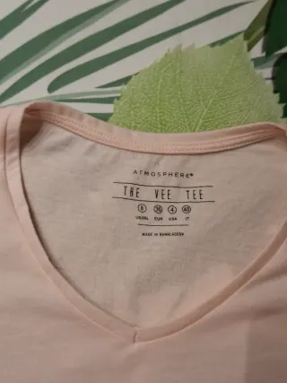 Camiseta Atmosphere V-Neck Rosa Talla S