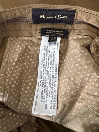 Massimo Dutti Pantalones Hombre Beige Talla 40