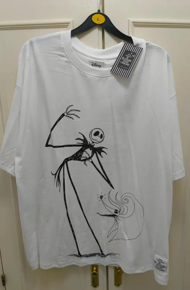 Camiseta Disney Jack Skellington y Zero Talla L