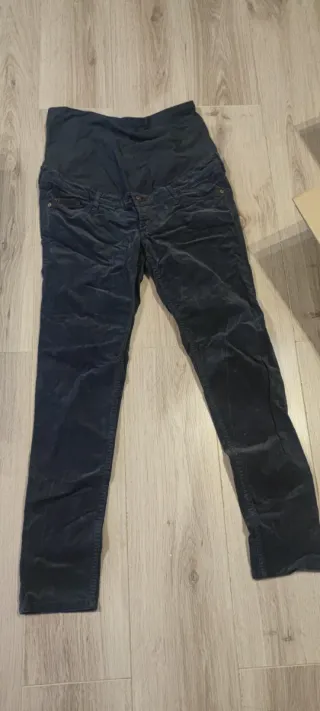 Pantalón pana premamá gris talla 44