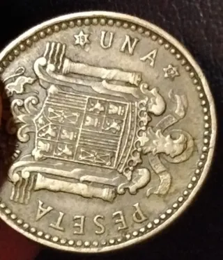 Moneda 1pts España 1953*62 con error