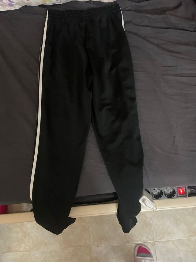 Pantalón Adidas Negro Rayas Blancas