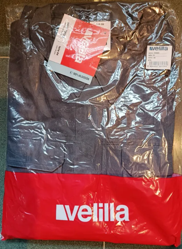 2 Chaqueta de trabajo Velilla gris talla XXXL