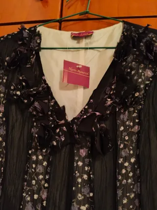 Vestido fiesta Nuria Aymerich negro floral