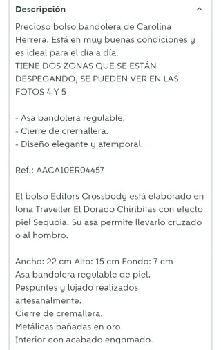 Bolso Carolina Herrera Marrón Multicolor