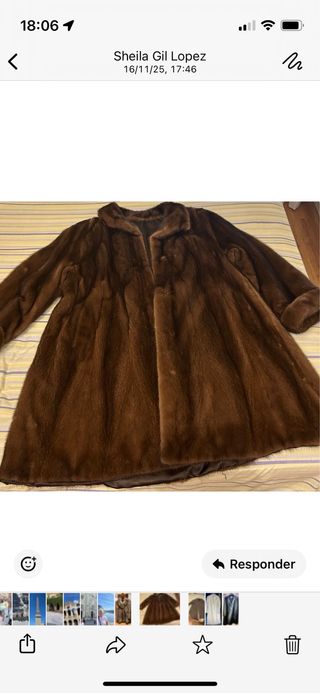 Abrigo de bisonte marrón