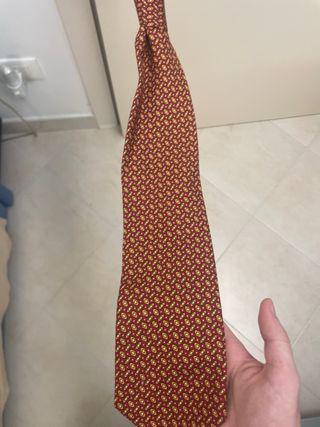 Cravatta uomo marrone/arancione