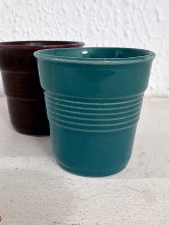 Set 2 Vasos Cerámica Derretida