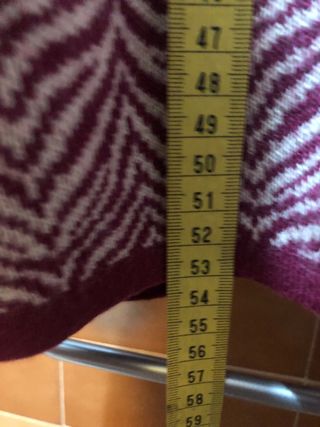 Jersey combinado granate y beige Talla S