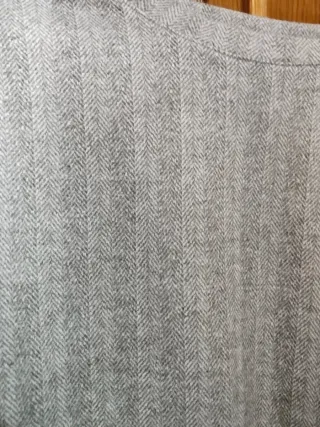 Blusa gris espiga con lazada