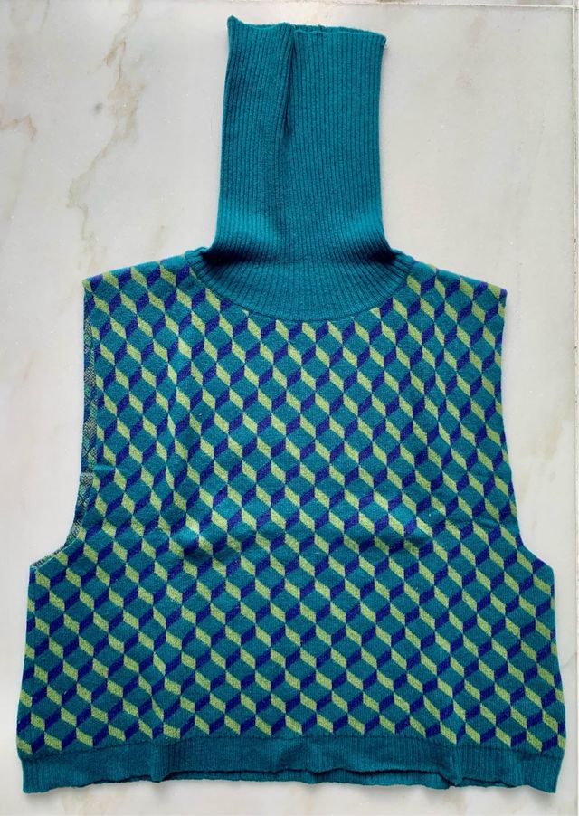 Chaleco Nícoli Mujer Talla S Azul y Verde