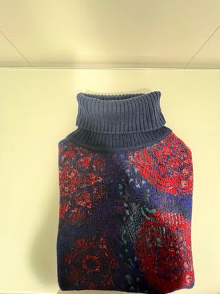 Jersey Desigual Talla M Flores Azul Rojo