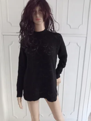 Maglia donna traforata Tezenis nera Tg M