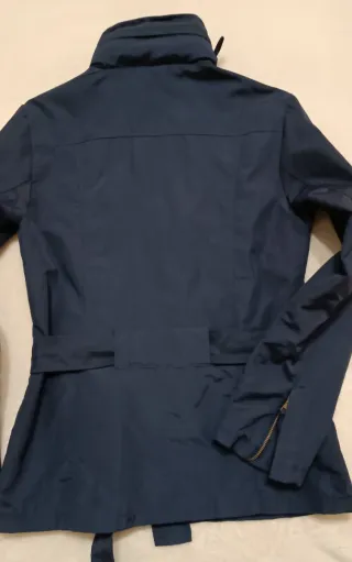 Gabardina azul mujer