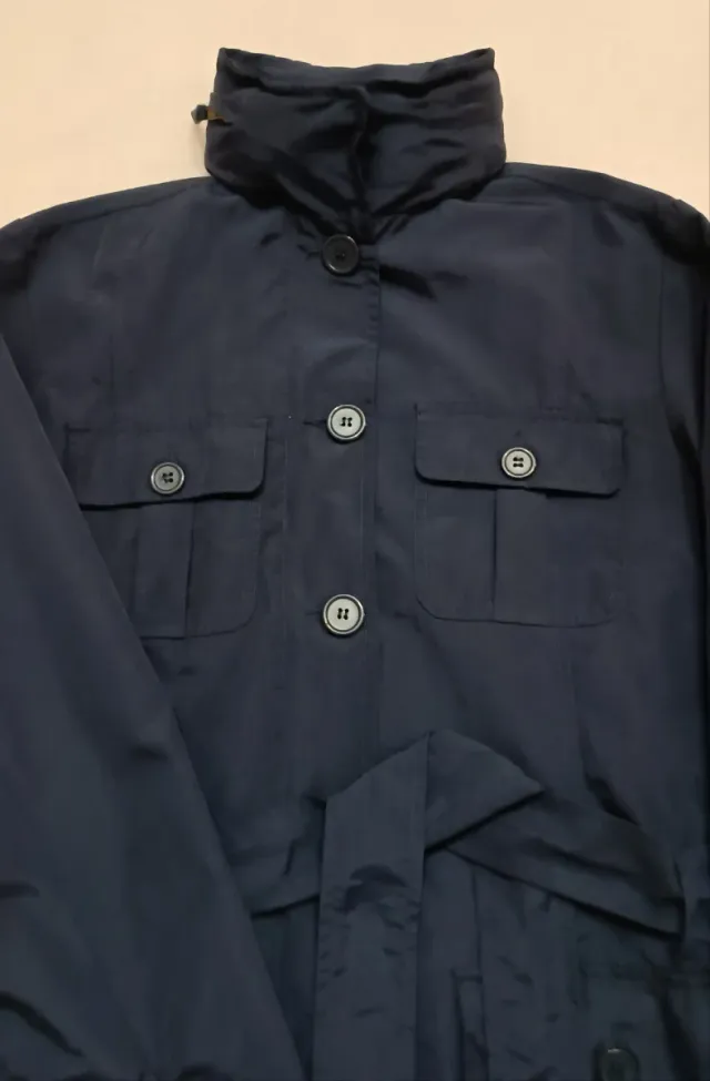Gabardina azul mujer