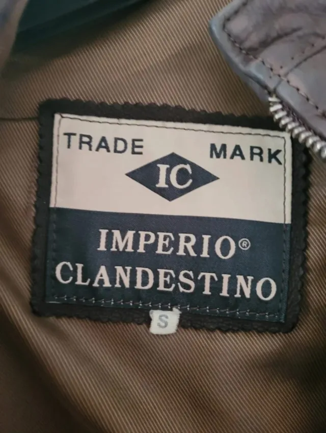 Imperio Clandestino Chaqueta Piel Marrón Talla S