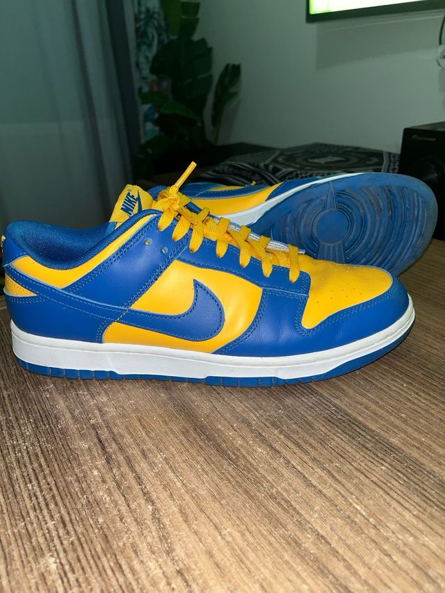 Nike Dunk Low Retro Azul y Amarillo color Blue Jay