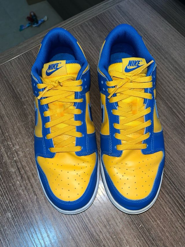 Nike Dunk Low Retro Azul y Amarillo color Blue Jay