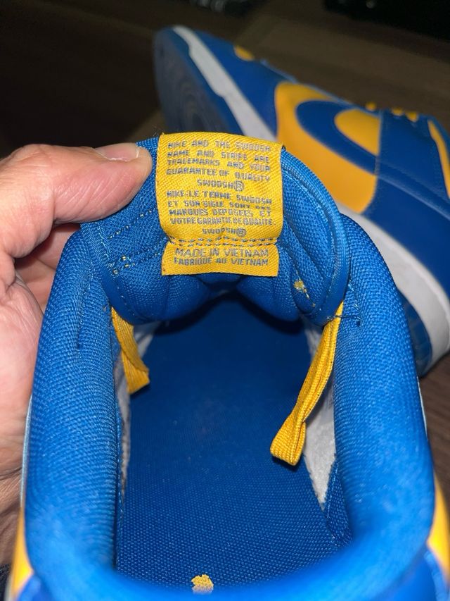 Nike Dunk Low Retro Azul y Amarillo color Blue Jay