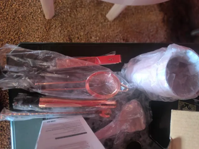 Set de Coctelería Metálico Dorado