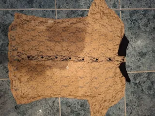 Camiseta Zara Basic encaje beige talla única