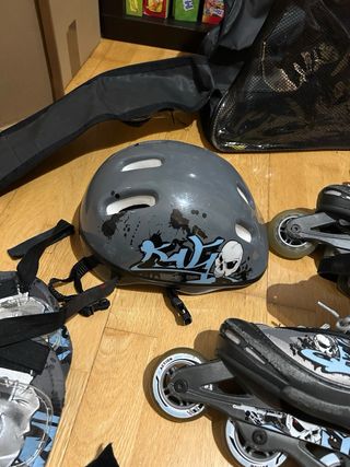 Patines en línea con protecciones+bolsa Decathlon