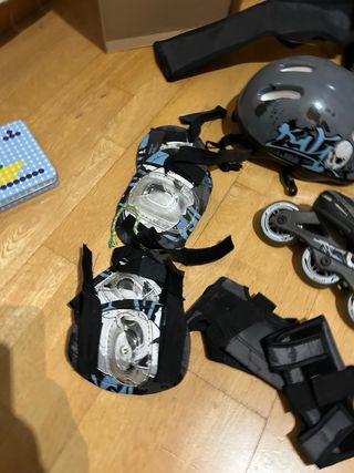 Patines en línea con protecciones+bolsa Decathlon