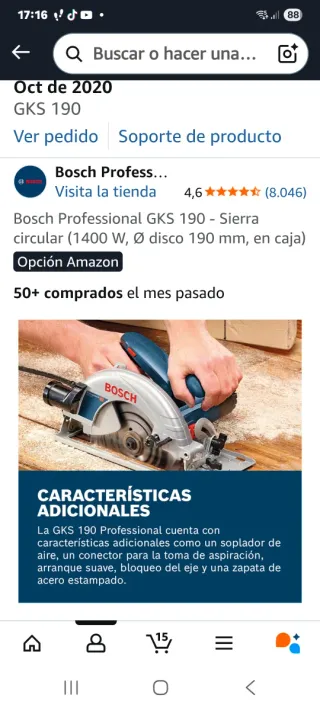 Sierra Circular Bosch GKS 190 Profesional