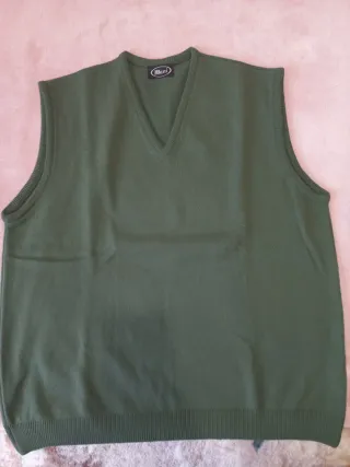 Chaleco de punto Mani verde caballero