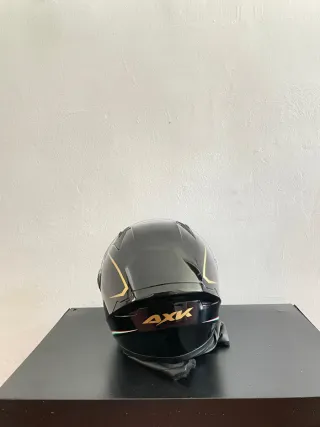Casco de moto AXK negro