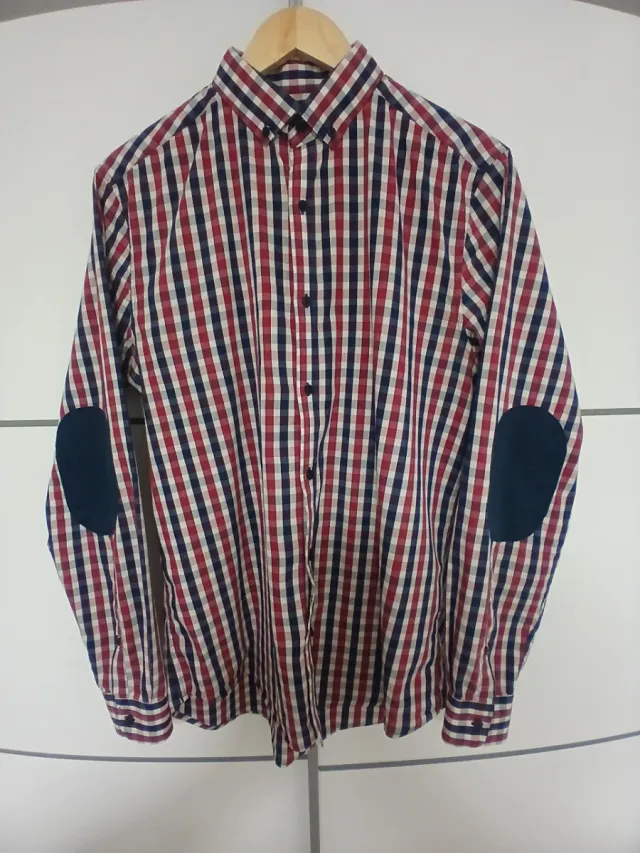 Camisa cuadros azul y rojo Talla M