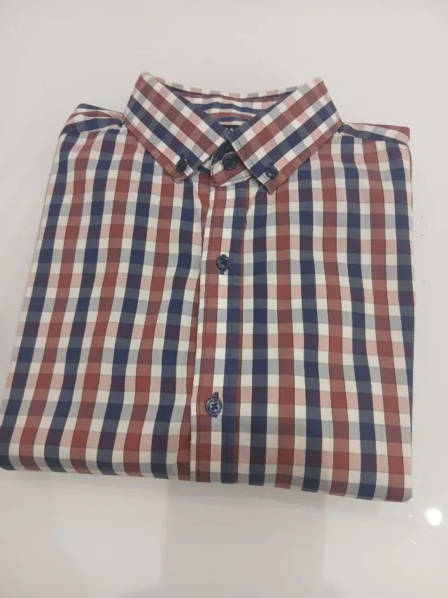 Camisa cuadros azul y rojo Talla M