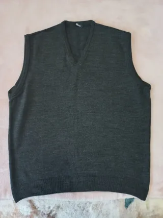 Chaleco de punto gris caballero Mani.